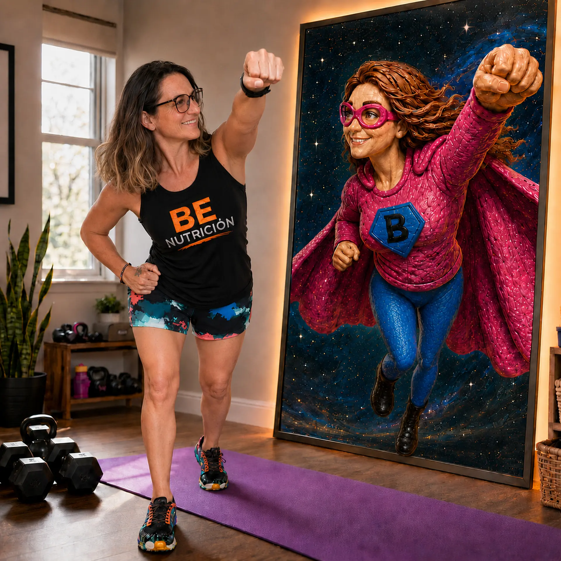 Belén Núñez y su alter ego superheroína
