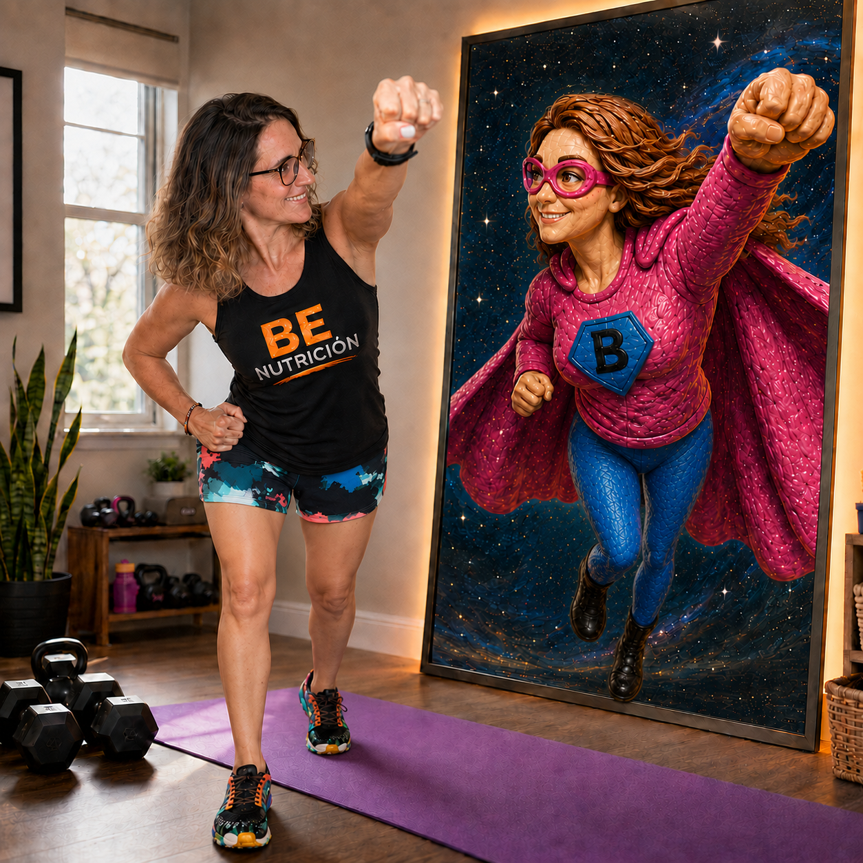 Belén Núñez y su alter ego superheroína